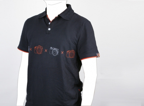 Polo-shirt with camera pattern